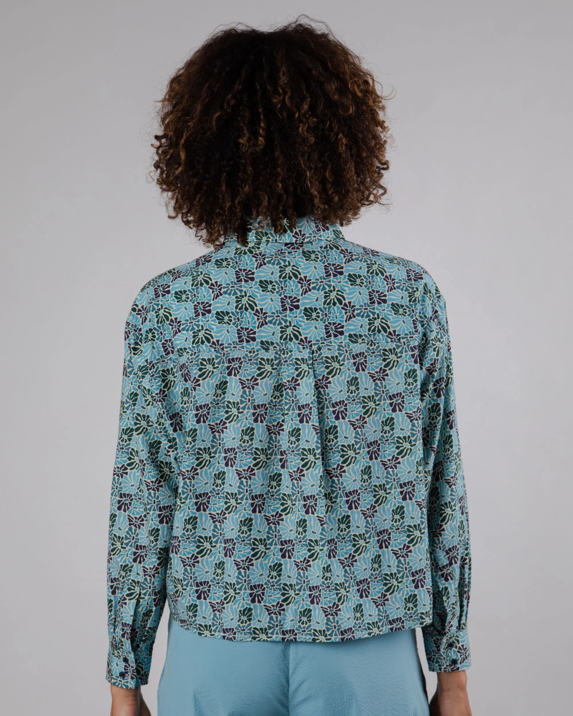 Spring Boxy Blouse Blue