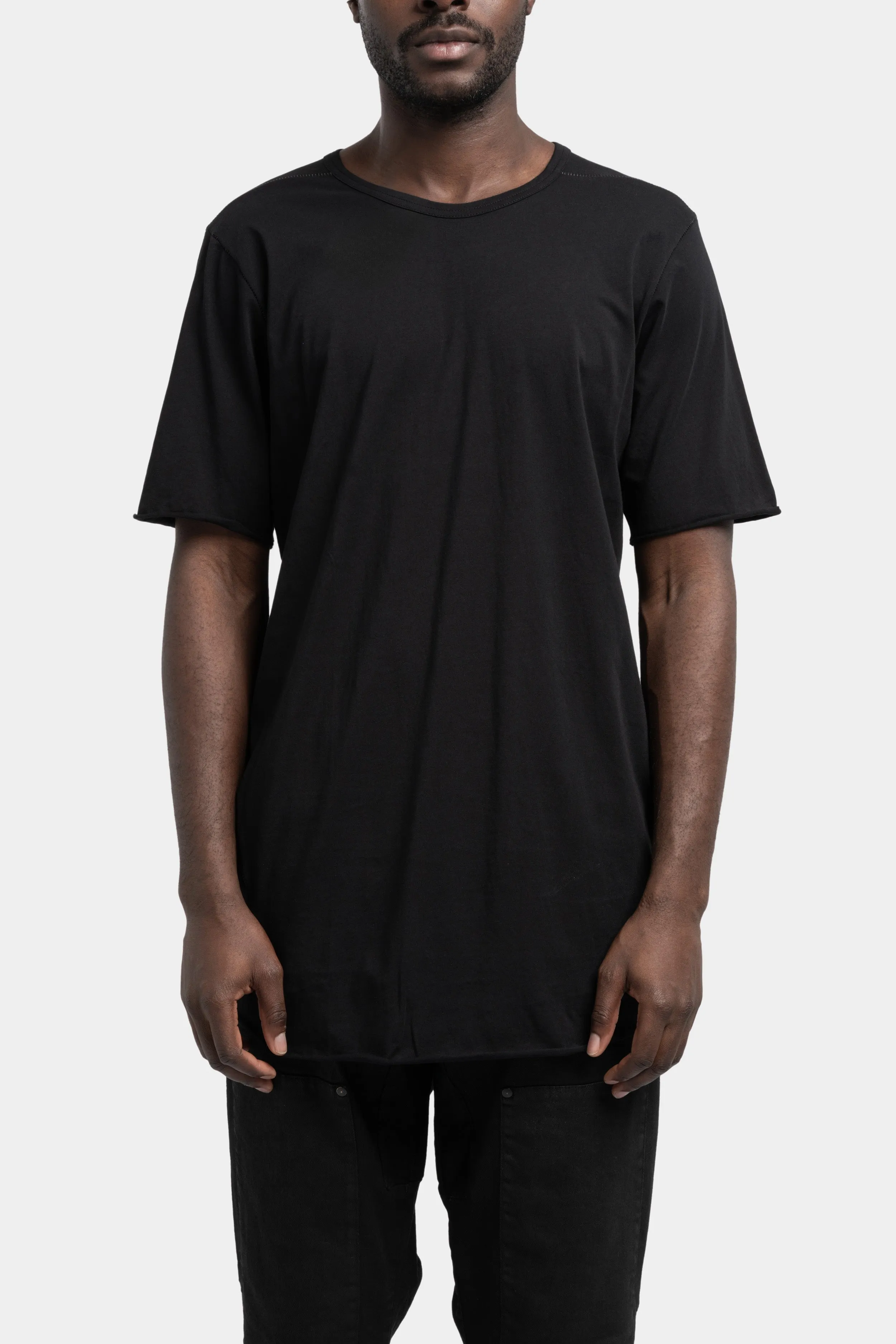 Staple spine detail t-shirt, Black