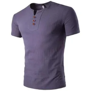 Summer Chinese Style Linen Casual T Shirt