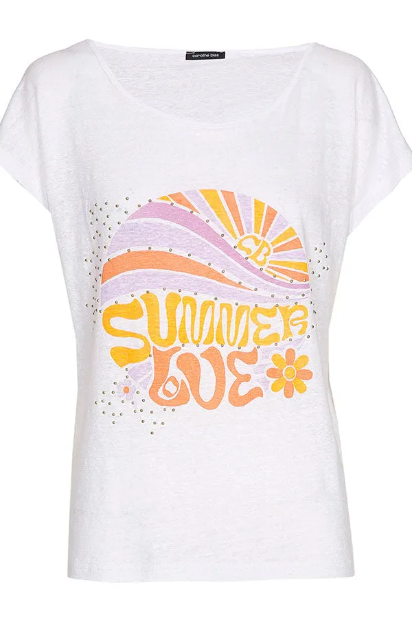 SUMMER LOVE LINEN T-SHIRT