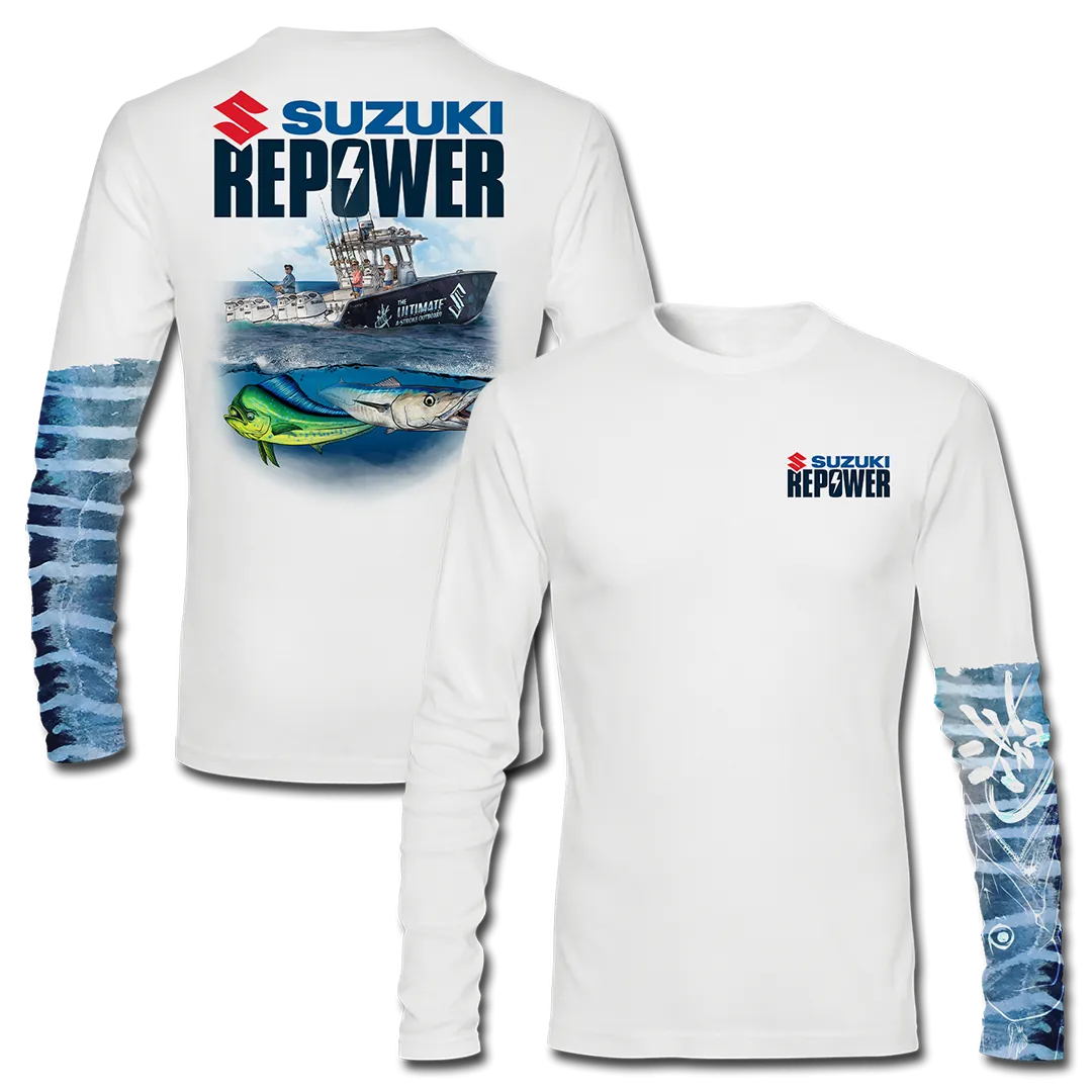 Suzuki Repower Offshore - Long Sleeve Performance Fishing T-Shirt