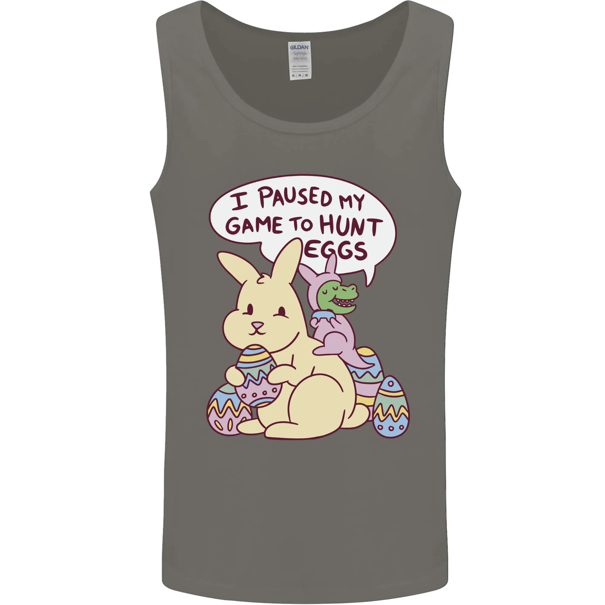 T-Rex Egg Hunt Mens Vest Tank Top