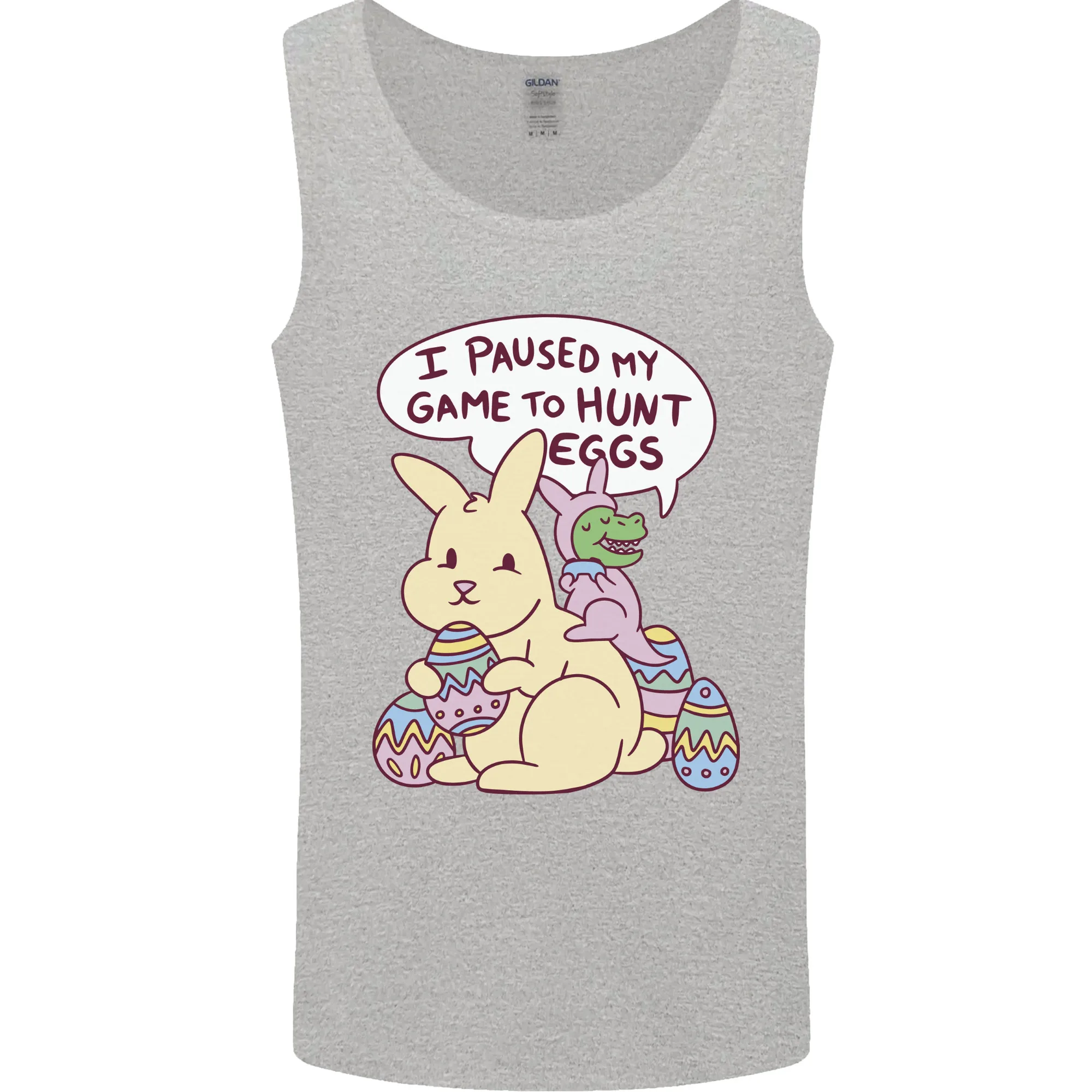 T-Rex Egg Hunt Mens Vest Tank Top