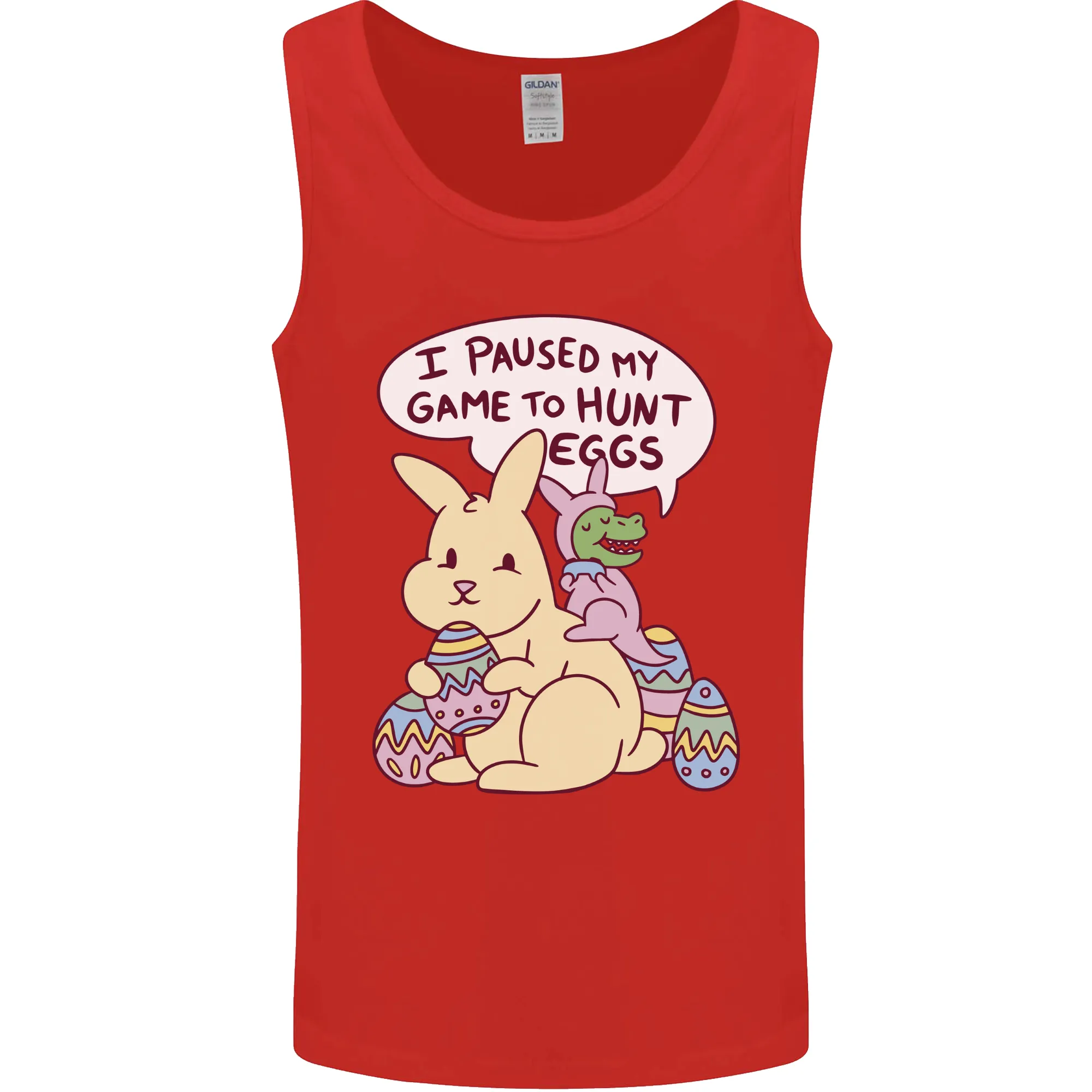 T-Rex Egg Hunt Mens Vest Tank Top