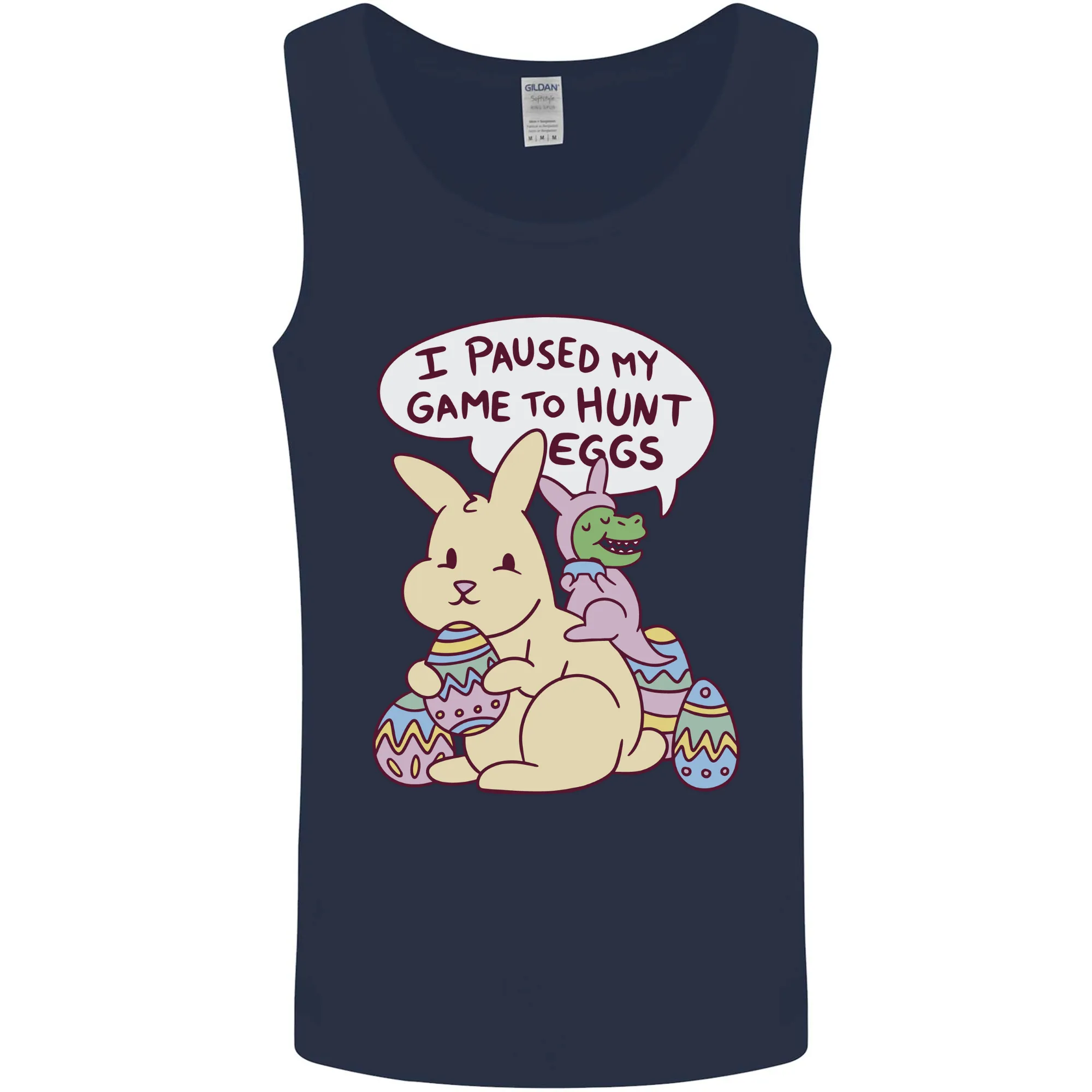 T-Rex Egg Hunt Mens Vest Tank Top