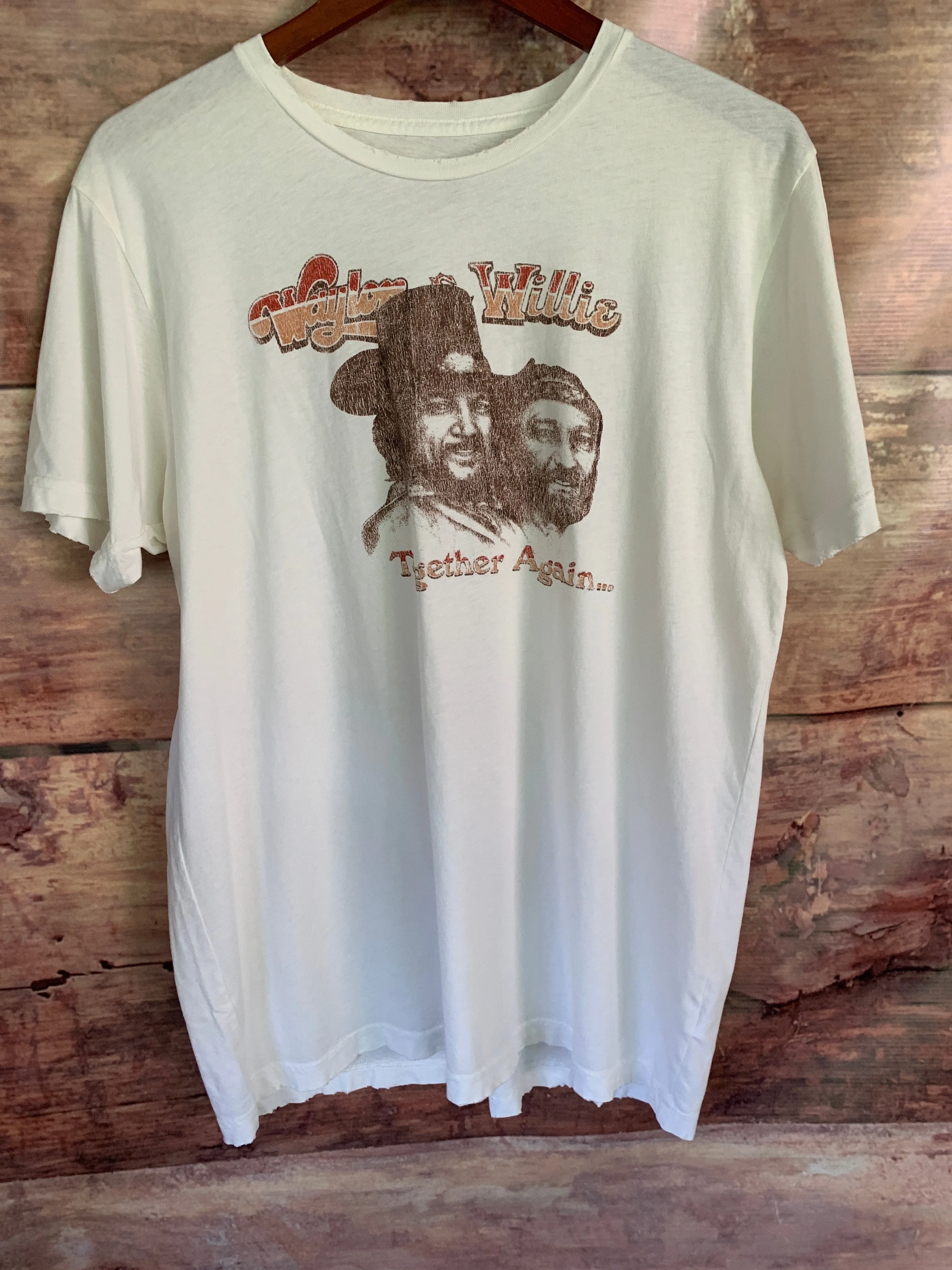 T-Shirt, Willie and Waylon Together Again, Unisex Tee - Size Medium - SALE!