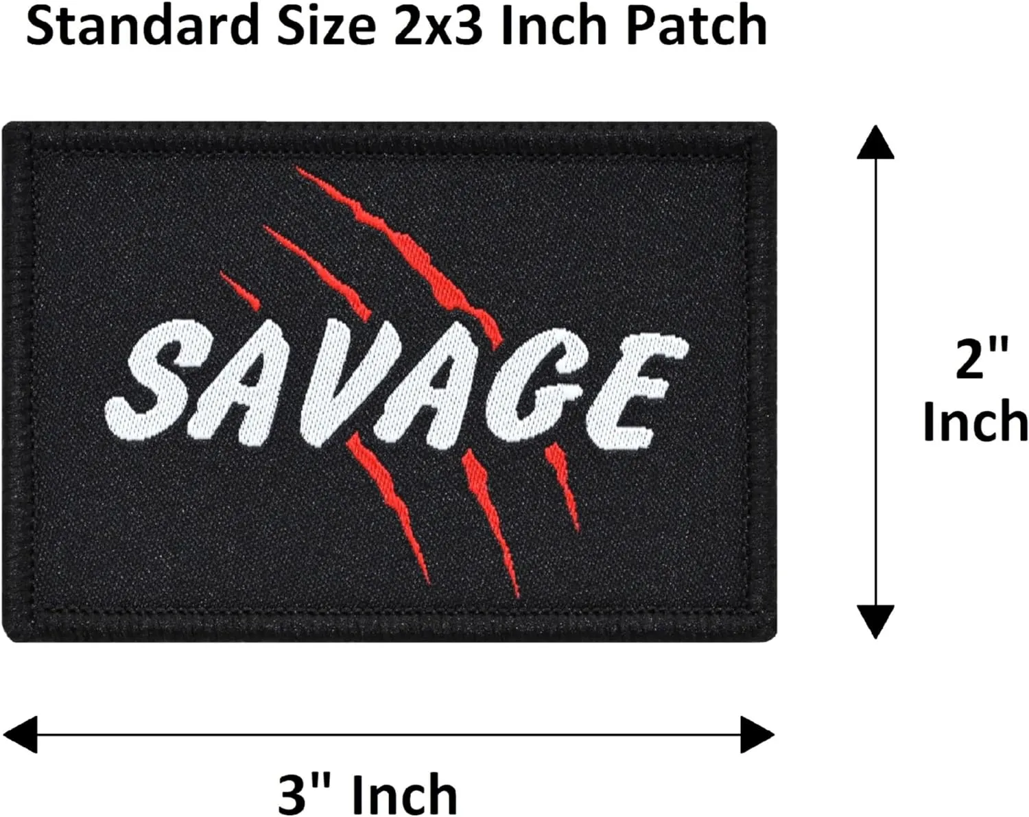 Tactical Black "Savage" Military Patch Set (2-Pack)