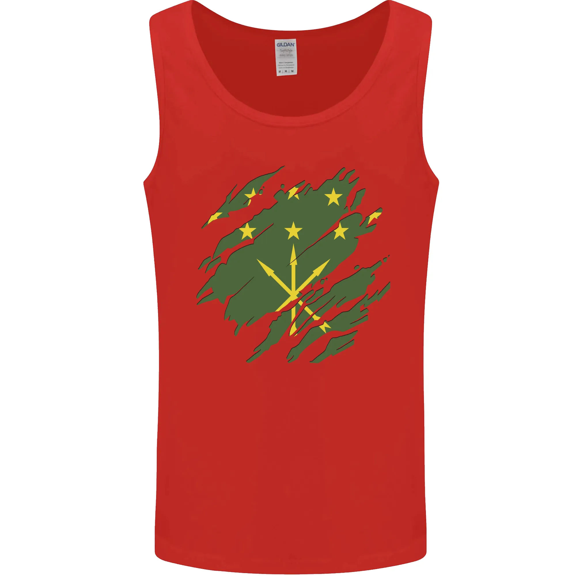 Torn Flag Adygea Mens Vest Tank Top