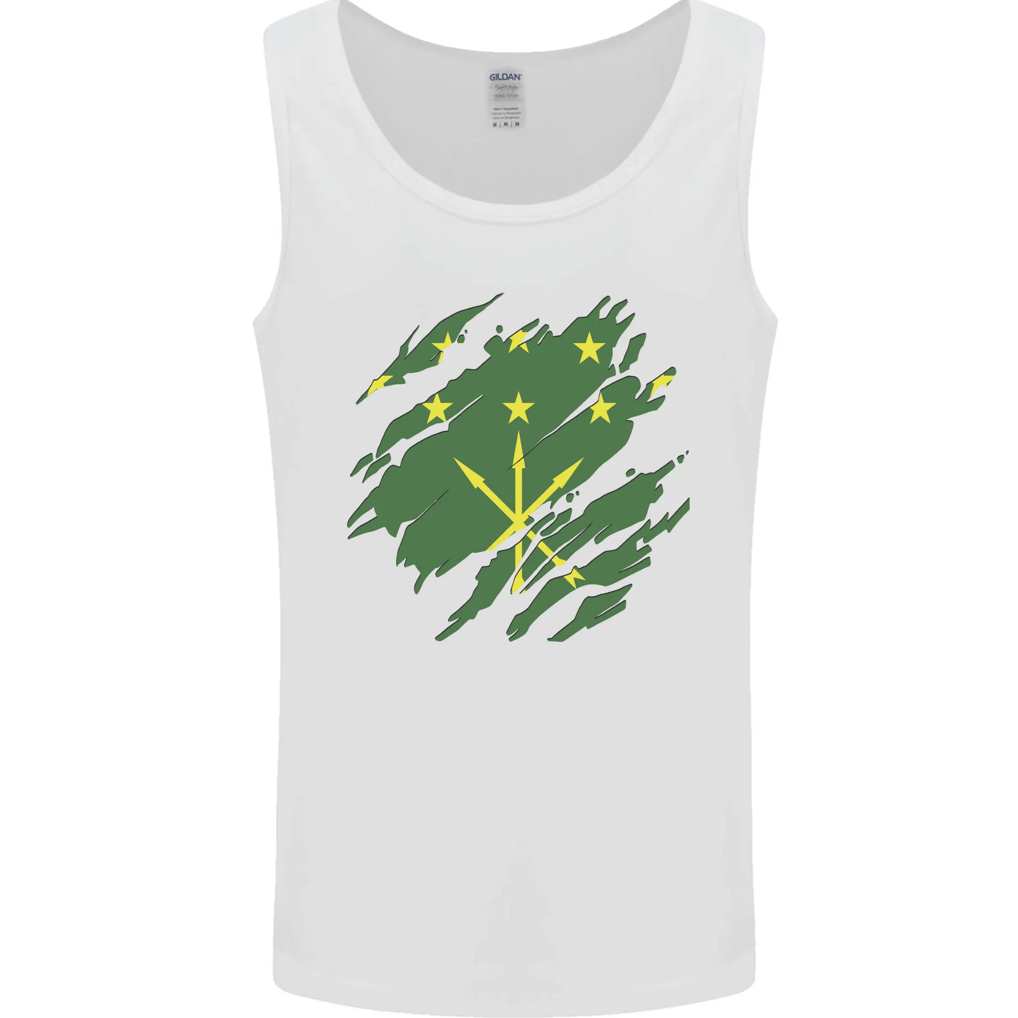 Torn Flag Adygea Mens Vest Tank Top