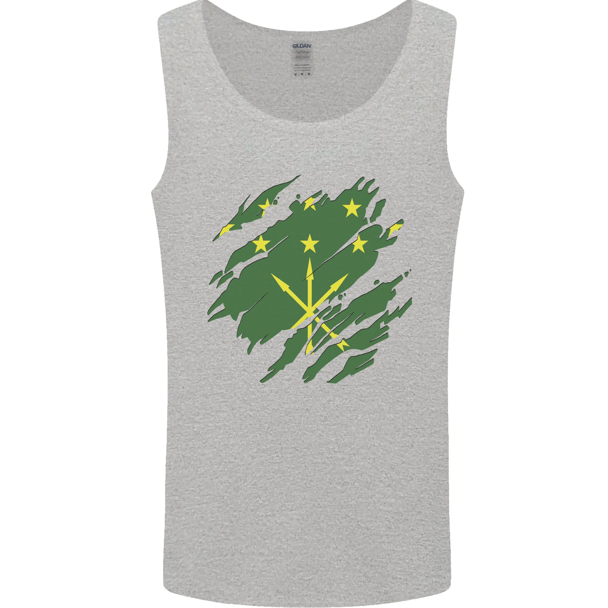 Torn Flag Adygea Mens Vest Tank Top