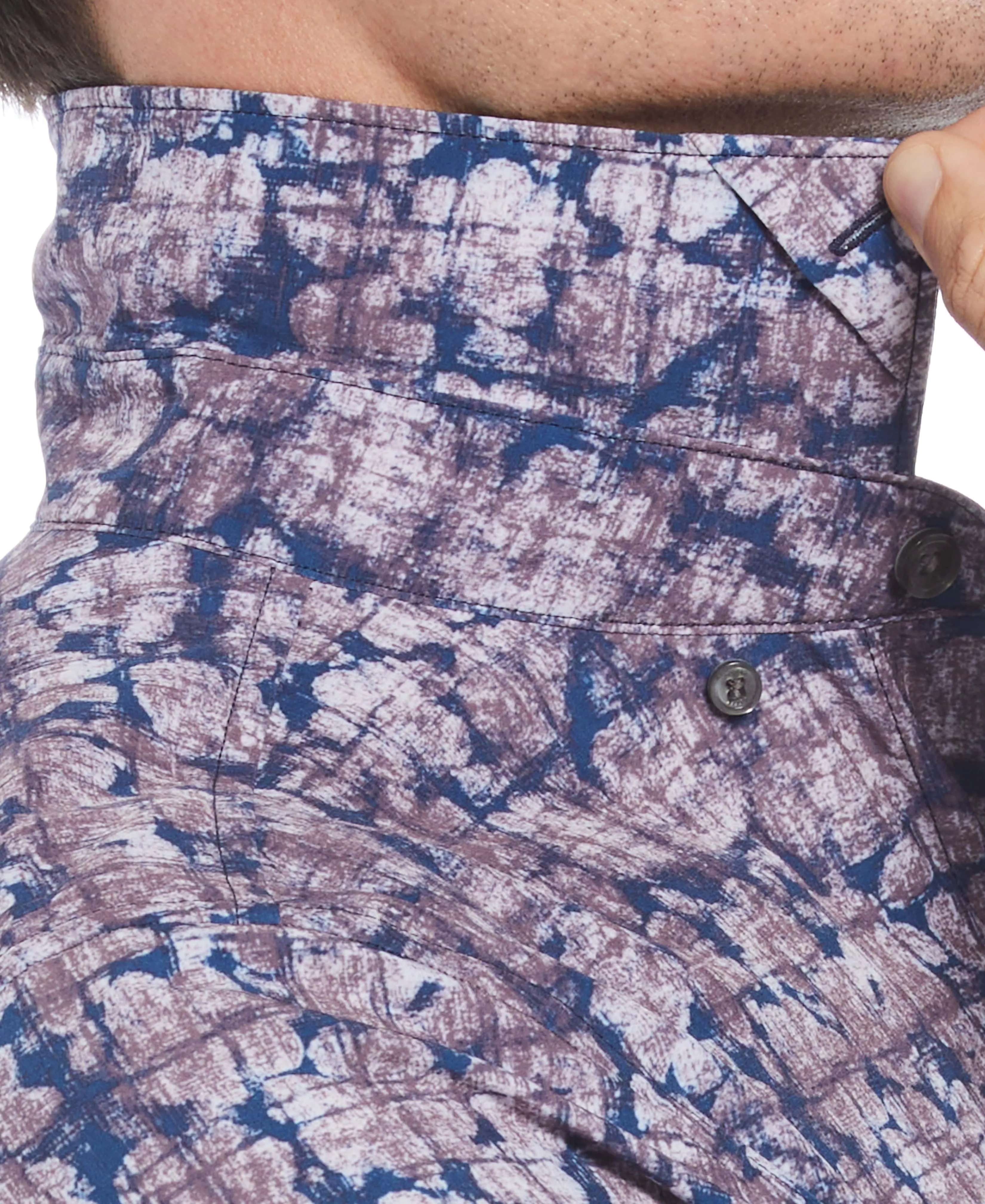 Total Stretch Slim Fit Abstract Floral Print Shirt