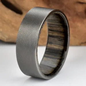 Tungsten Siberian Bog Oak Men's Wedding Band 8MM