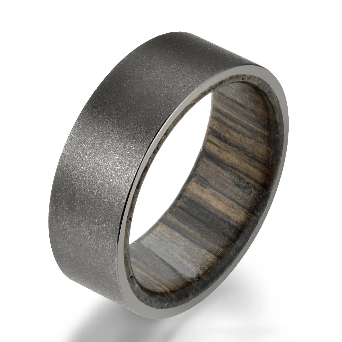Tungsten Siberian Bog Oak Men's Wedding Band 8MM
