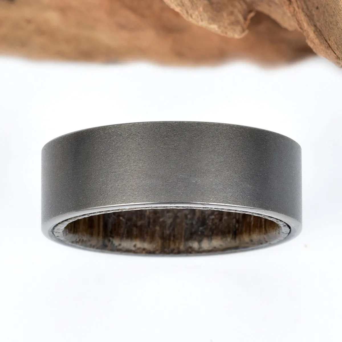 Tungsten Siberian Bog Oak Men's Wedding Band 8MM