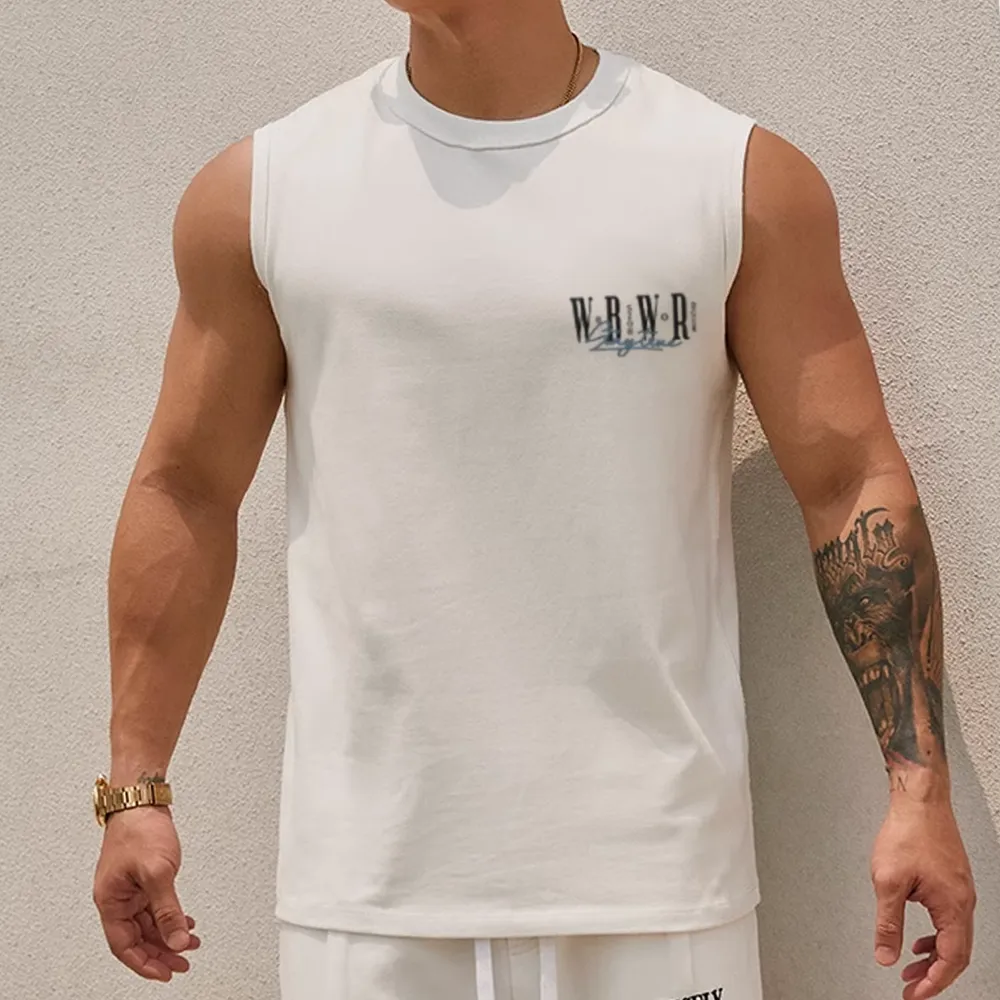 Two-Tone Lettering Sports Vest