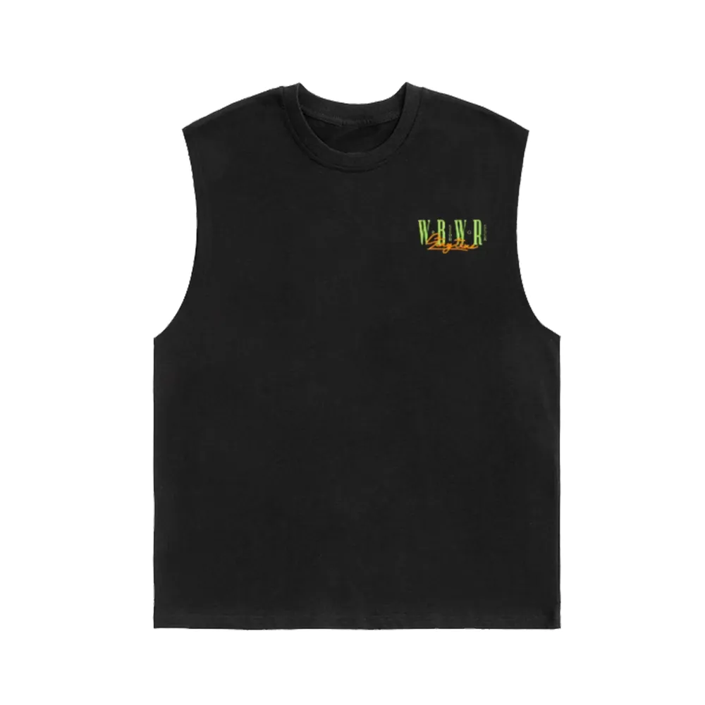 Two-Tone Lettering Sports Vest