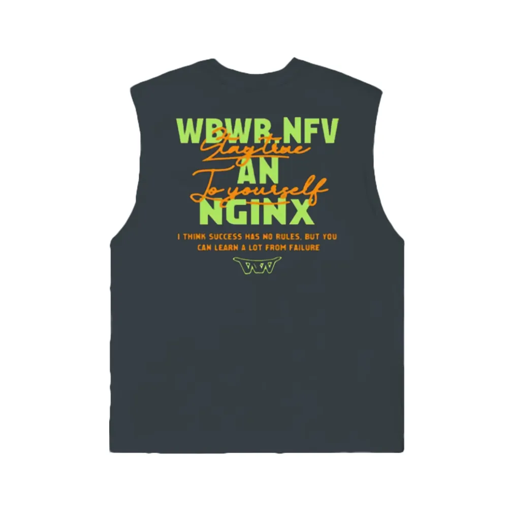Two-Tone Lettering Sports Vest