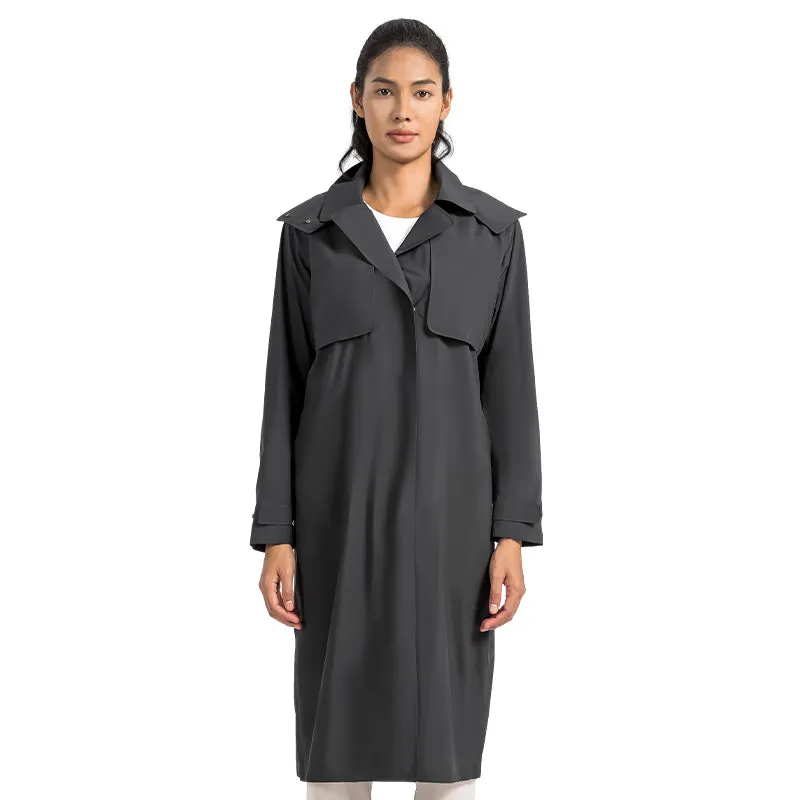 UV Protection, Waterproof & Windproof Vitality Trench Coat With Removable Hood