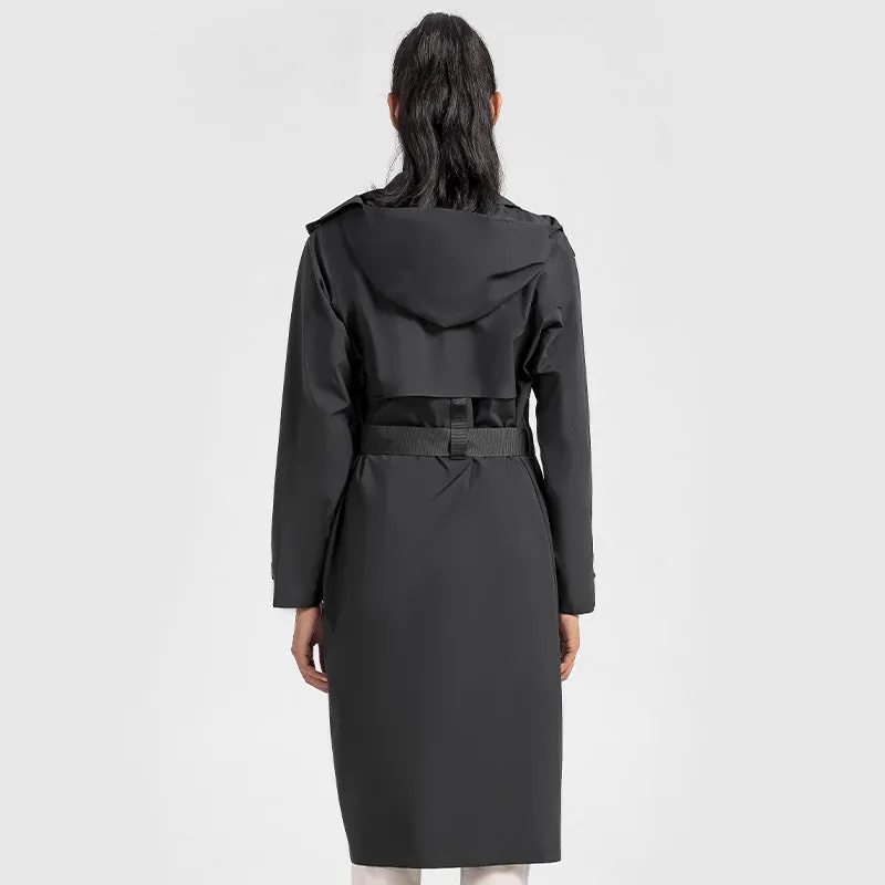 UV Protection, Waterproof & Windproof Vitality Trench Coat With Removable Hood