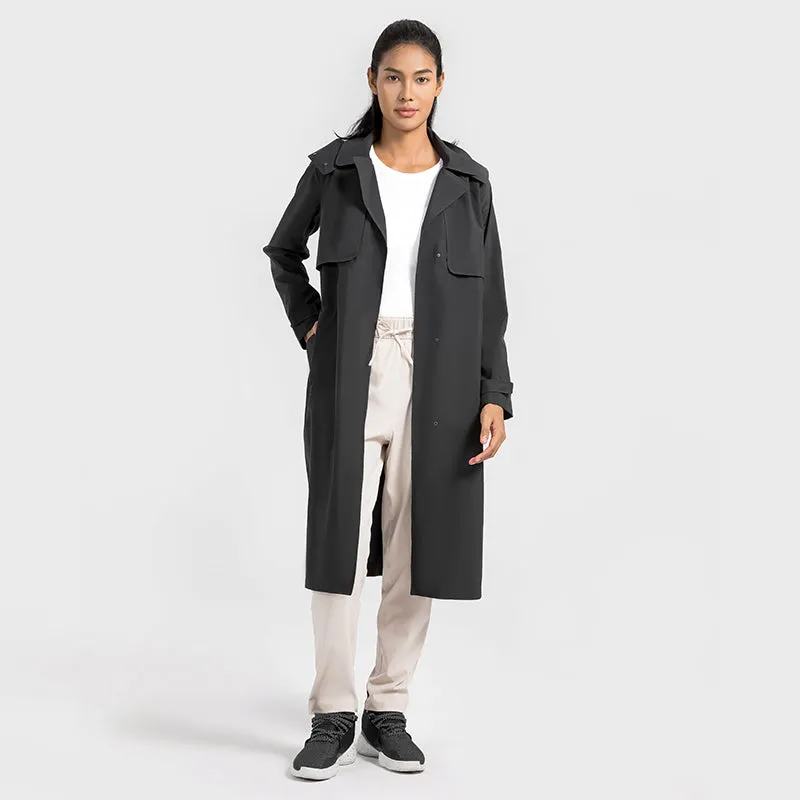 UV Protection, Waterproof & Windproof Vitality Trench Coat With Removable Hood
