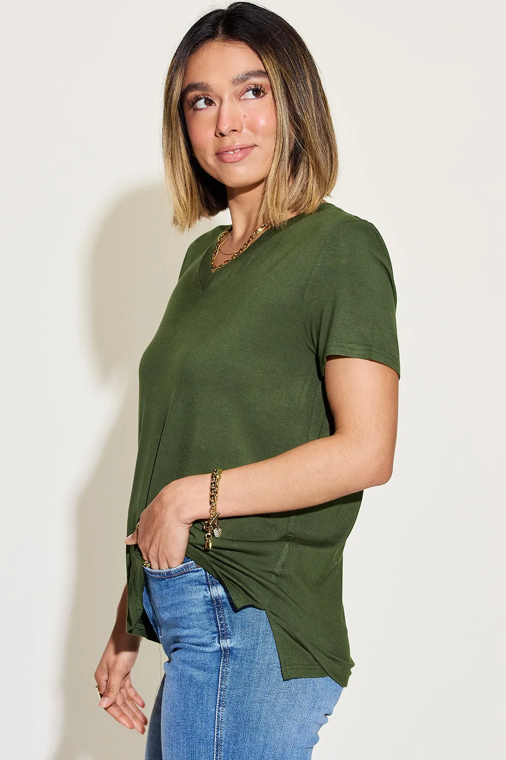 V-Neck High-Low T-Shirt - PREORDER