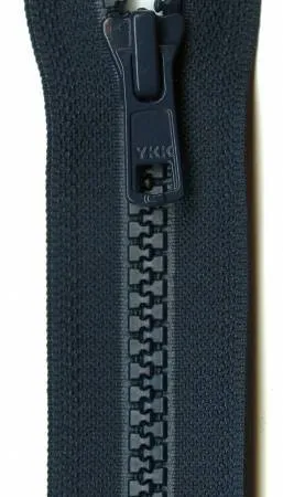 Vislon 1-Way Separating Zipper 20in Navy -- YKK