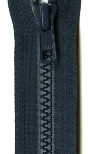 Vislon 1-Way Separating Zipper 20in Navy -- YKK
