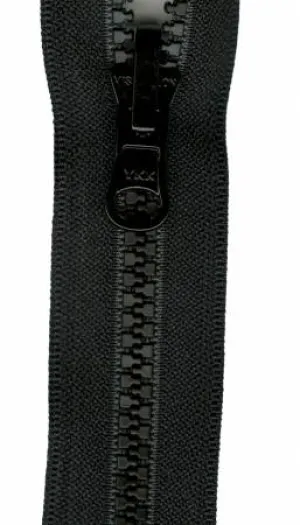 Vislon Reversible Separating Zipper 18in Black  -- YKK