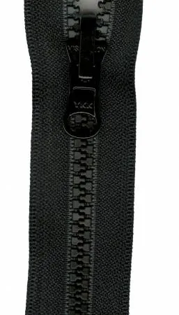 Vislon Reversible Separating Zipper 18in Black  -- YKK