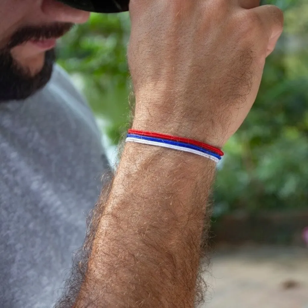White Cord Bracelet for Men