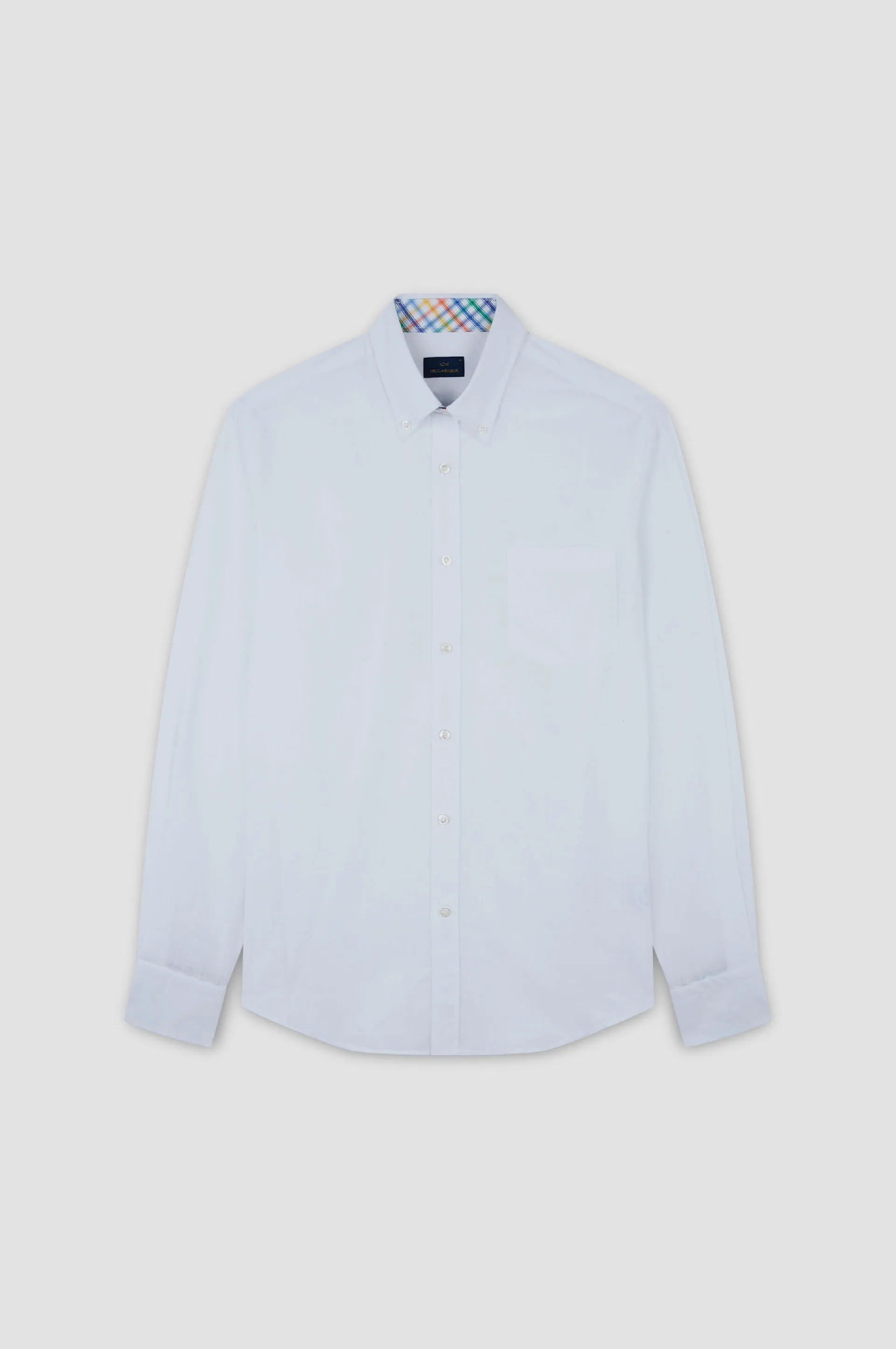 WHITE TEXTURED COTTON SHIRT