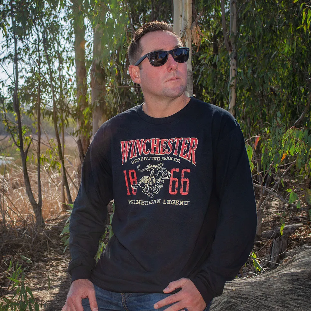 Winchester Classic - Vintage 1866 Horse and Rider -  Long Sleeve T-Shirt