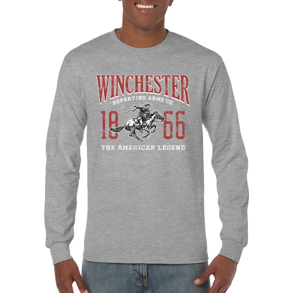Winchester Classic - Vintage 1866 Horse and Rider -  Long Sleeve T-Shirt