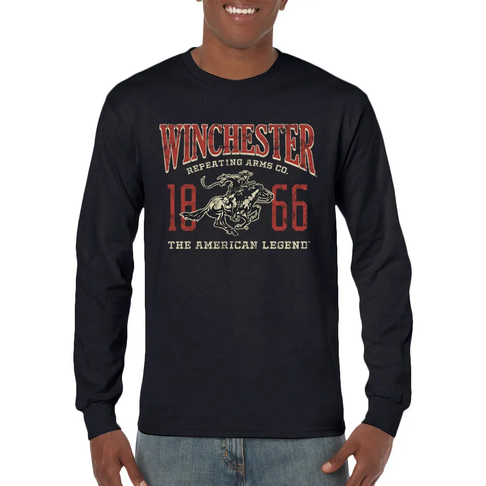 Winchester Classic - Vintage 1866 Horse and Rider -  Long Sleeve T-Shirt