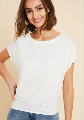WISH IT TIE BACK TEE IVORY