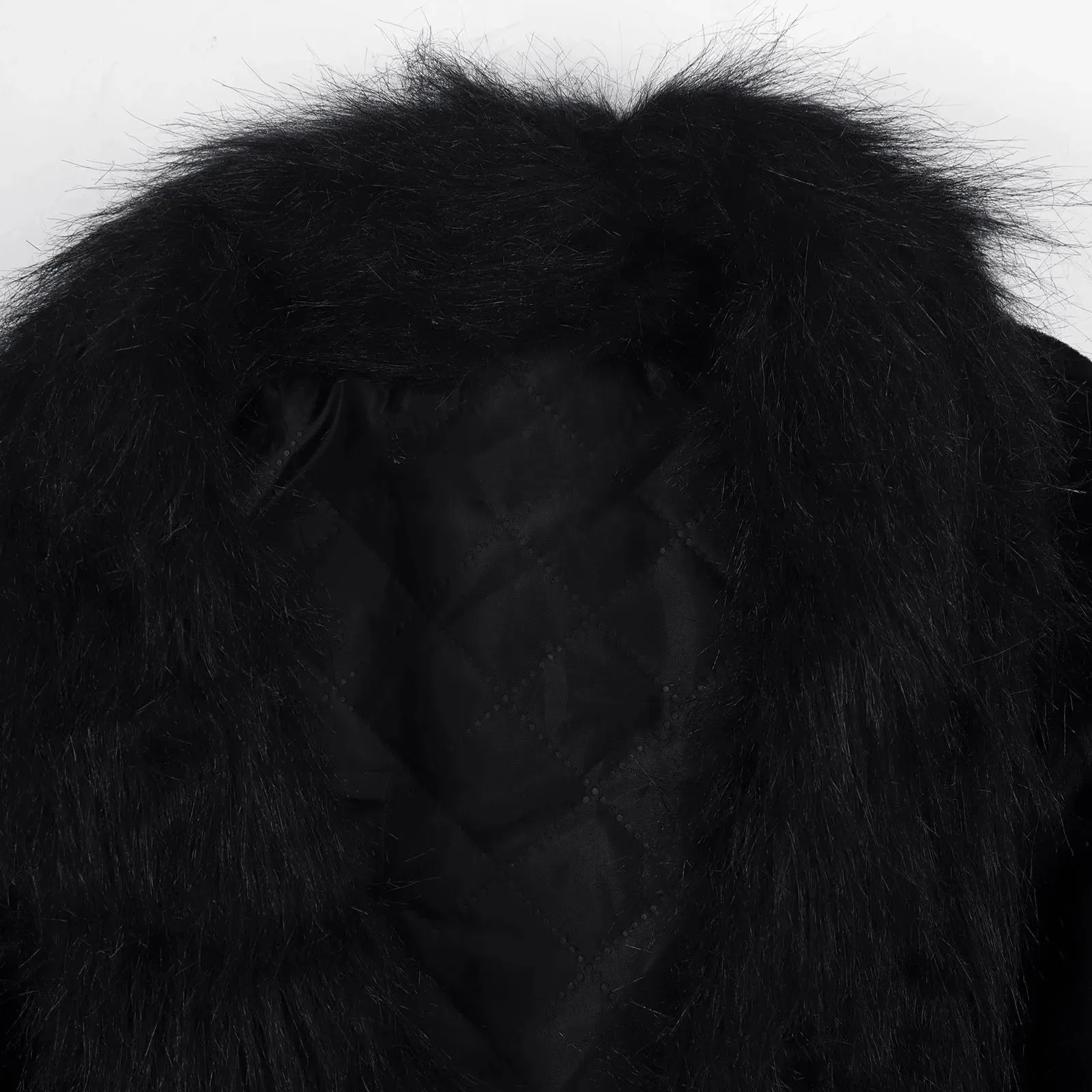 Women Elegant Thick Furry Jacket Outerwear Women's Slim Cotton Padded Wool Faux Fur Coats Trench Coat For Women жилетка женская
