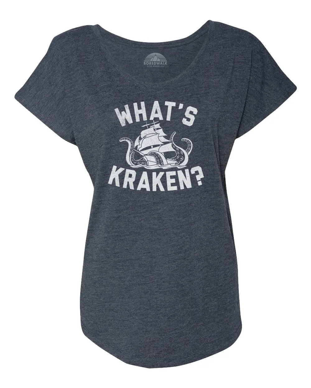 Women's What's Kraken Sea Monster Scoop Neck T-Shirt