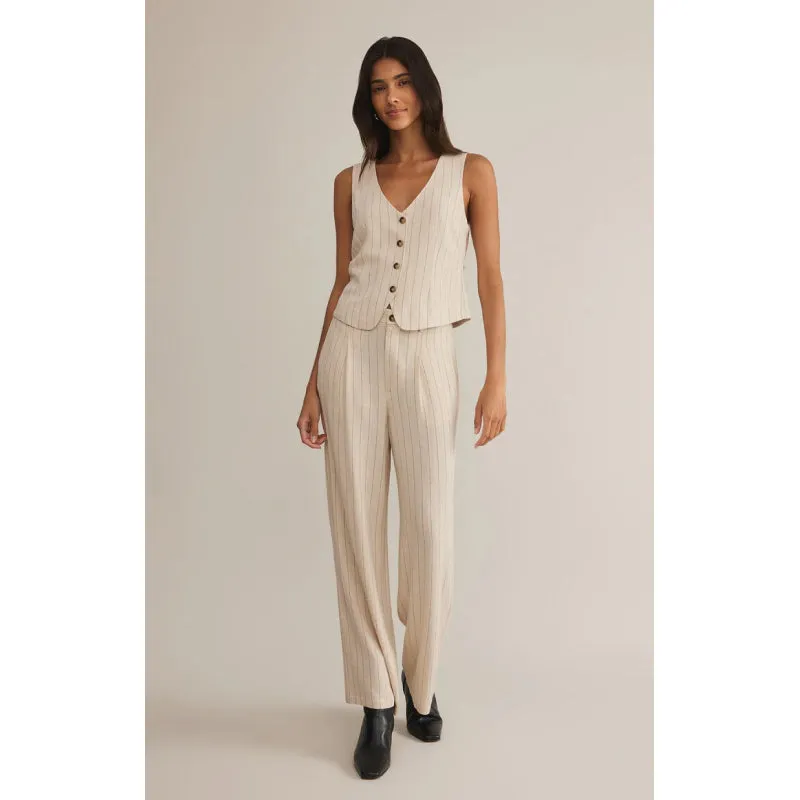 Z Supply Belfort Pinstripe Linen Vest